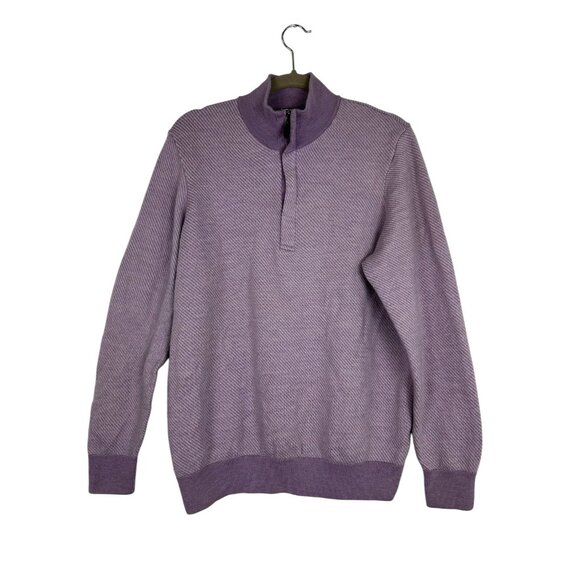 Vineyard Vines Sweaters - Vineyard Vines Women's Sweater 1/4 Zip 100% Extra Fine Merino Woll Large Purple